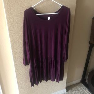Burgundy Peplum Tunic